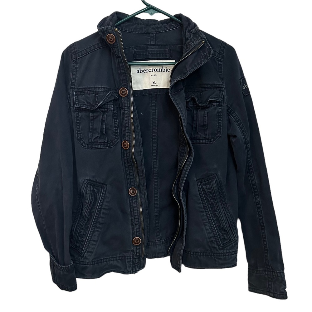 Abercrombie kids lightweight military utility blue fashionable kids size XL